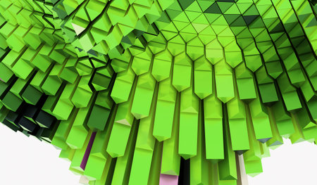 Background, Technology, Abstract, Geometric Triangle, 3D Illustrationの写真素材