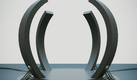 Cement Base Hologram Holographic Base Sci fi Robot Circle Base for High Tech Product Display Studio...