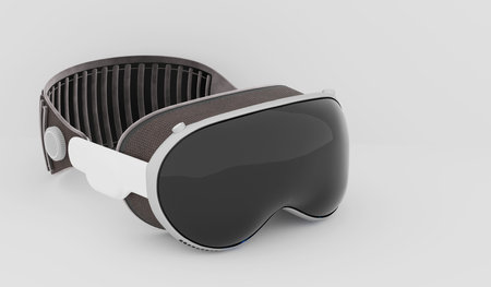 VR glasses Mantiverse Mettaverse white background 3D rendering