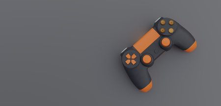 Joystick Game Controller Wireless Gamepad Portable Video Game Player Gamepad for Gaming Gamepad for Game Console Game Stick Game Concept 3D Renderingの写真素材