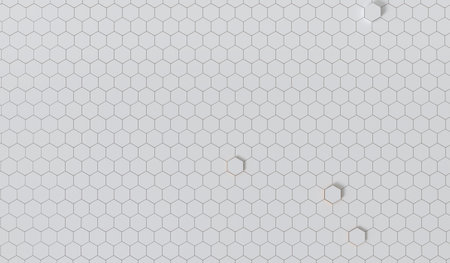 3D hexagon abstract background. Abstract white. Colorful energy flashing under hexagon. Modern...