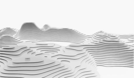 Abstract, gradient background, elevation, 3D illustrationの写真素材