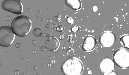 Water drop, liquid, mass of liquid, floating in the air, shapeless, 3D illustration, liquid
