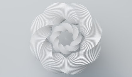 Abstract circle background, ring frame, geometric, 3D illustration.