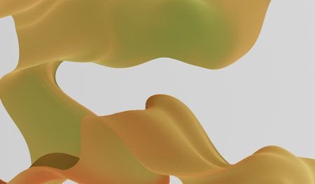 Abstract stripes, transparent acrylic, 3D illustration