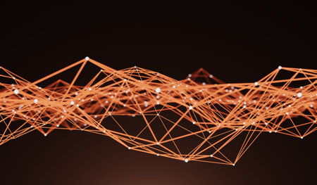 Abstract background, technology lines, modern, 3D illustrationの写真素材