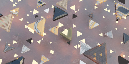 Technology background, abstract, modern triangle shapes, 3D illustration