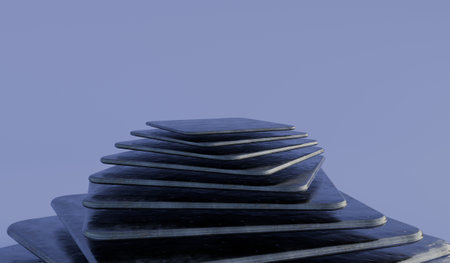 Podium for product display, showroom, 3D illustrationの写真素材