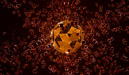 Chemistry, Molecule Technology, Background, Science Biology Science 3D Illustrationの写真素材