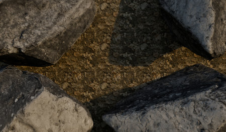 Rocks, pile of rocks, background, 3D illustrationの写真素材