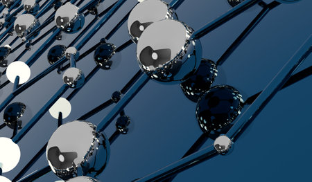 Science, Abstract Technology Background, Molecules, 3D Illustration
