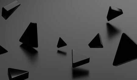 Abstract background, triangle, wallpaper, 3D illustrationの写真素材