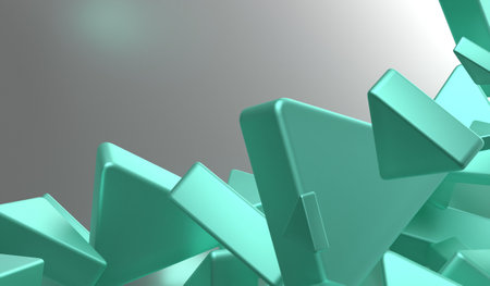 Abstract background, triangle, wallpaper, 3D illustrationの写真素材