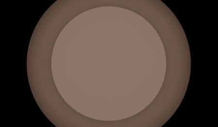 Circle background, punched holes, space for banner, 3D illustrationの写真素材