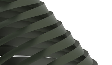 Ribbon, curve, background, abstract, geometric wallpaper, 3D illustrationの写真素材