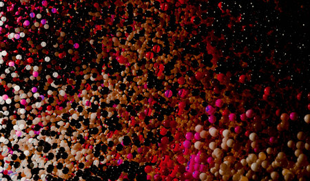 Abstract background of balls, spheres, 3D illustration