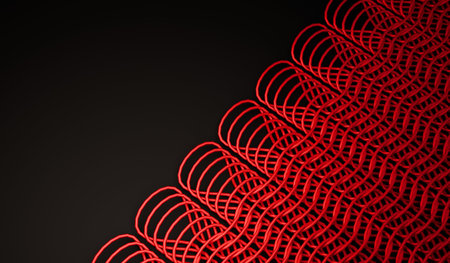 Abstract mesh, rope background, 3D illustrationの写真素材
