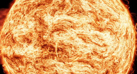 Solar flare, sun, abstract background, 3D illustration