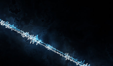 Sound waves, radio waves, graphics, EQ, 3D illustrations