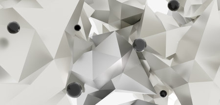 Modern abstract background, crystals, polygonal bars, 3D illustration