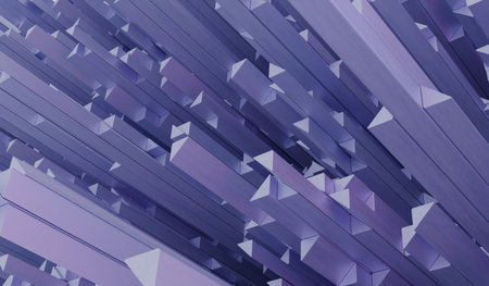 technology triangle bars, 3D illustration