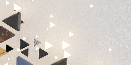 Triangle technology, abstract technology background, 3D illustration