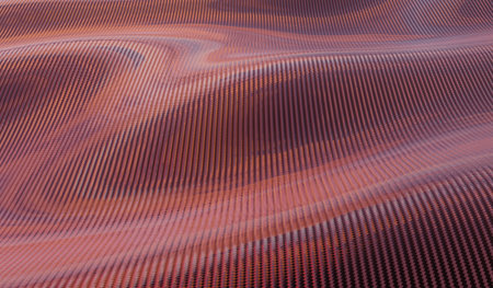 Shiny wavy abstract background, 3D illustration.