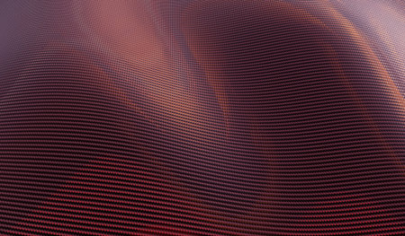 Shiny wavy abstract background, 3D illustration.の写真素材