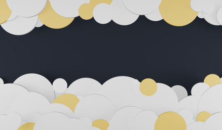 Clouds and sky, sky simulation scene, 3D illustrationの写真素材