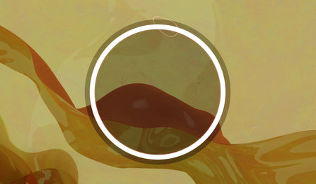 Circle frame, acrylic, abstract background, 3D background imageの写真素材