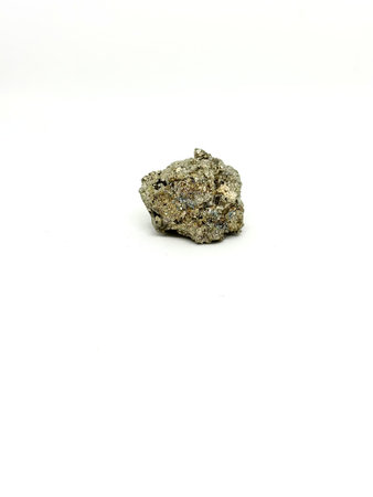<p>mineral of the pyrite on a white background</p>の写真素材