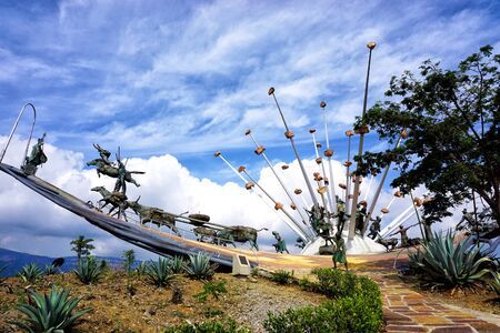 SANTANDER, COLOMBIA -JANUARY 19: Landscape of the Santandereanidad Monument in Chicamocha National Park in Santander, Colombia on January 16, 2019のeditorial素材