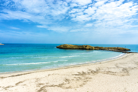 Beautiful landscape of Monastir Beach, Tunisiaの写真素材