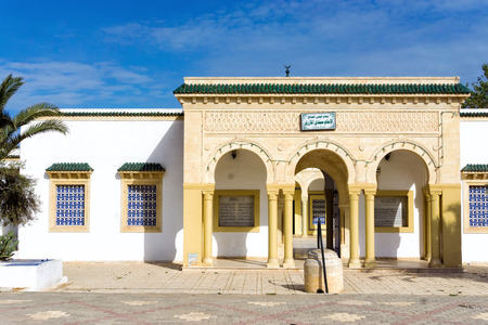 Old and traditional building in downtown in Monastir, Tunisiaの写真素材