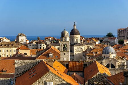 VIew of the roofs of Dubrovnik in Croatia in Europeの写真素材