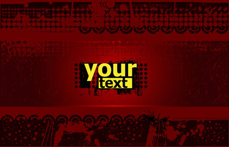 Placard with banner in dark street styleのイラスト素材