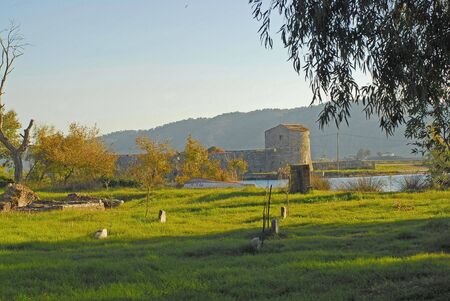 Park of Butrinti during the Autum.の写真素材