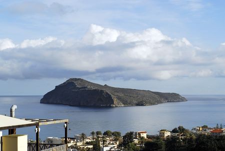 the island of Agios Theodhoros in winterの写真素材