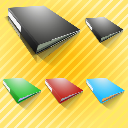 File in many colors, black, red, blue, green and change color very easy のイラスト素材