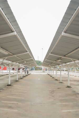 Motorcycle parking empty.の写真素材