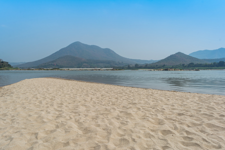 Landscape with mountains and beachの写真素材