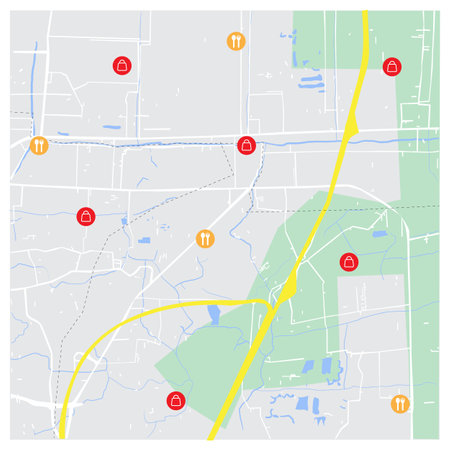 city map for any kind of digital info graphics and print publication.のイラスト素材