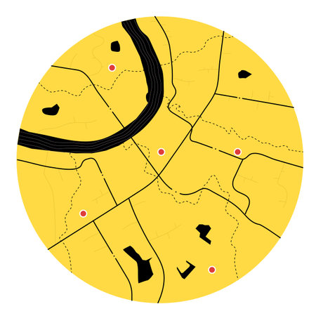 city map for any kind of digital info graphics and print publication.のイラスト素材