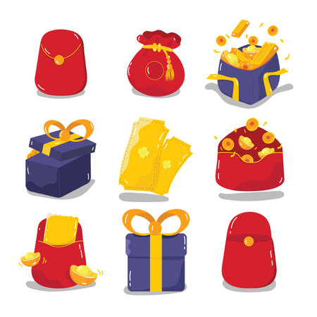 Money icon collection vector, investment, gold, money bag, isolated backgroundのイラスト素材