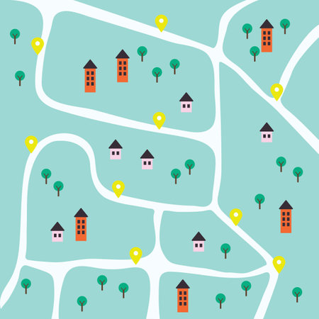 city map for any kind of digital info graphics and print publication.のイラスト素材