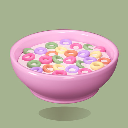 3d bakery illustration. Cute bakery image , dessert, water ,drink, 3d render.