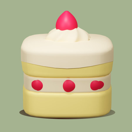 3d bakery illustration. Cute bakery image , dessert, water ,drink, 3d render.の写真素材