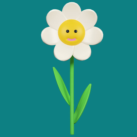 3d flower illustration. 3d render.の写真素材