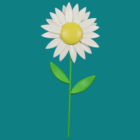 3d flower illustration. 3d render.の写真素材