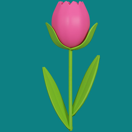 3d flower illustration. 3d render.の写真素材